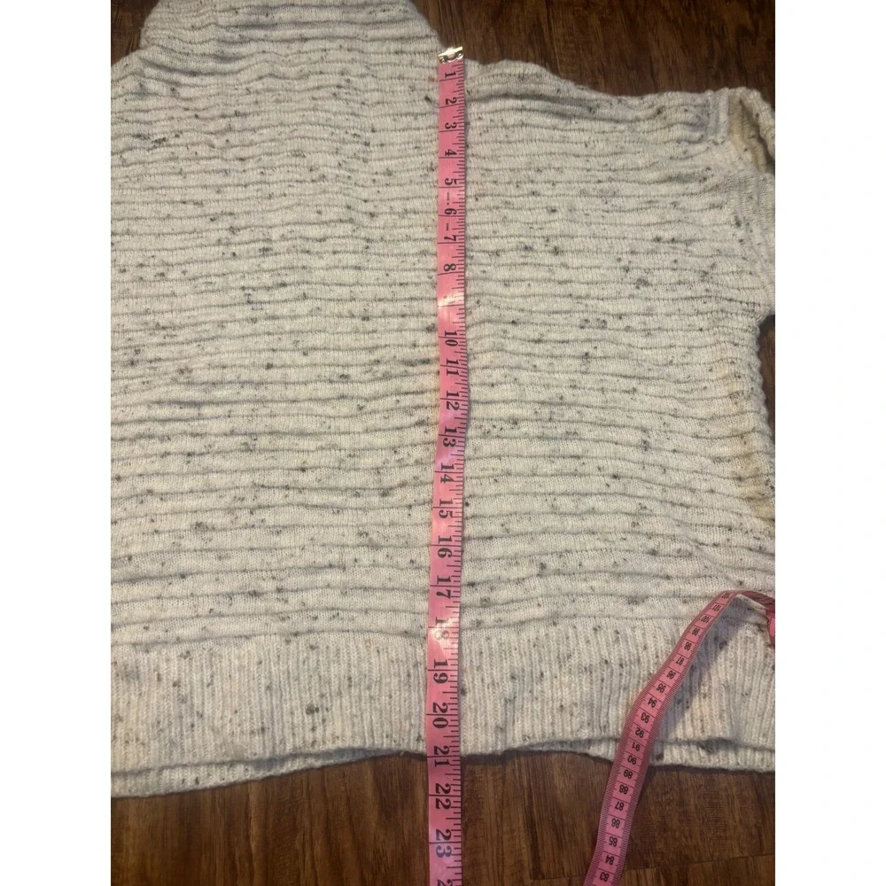 Madewell Textured Turtleneck Sweater‎ Speckled Knit Pullover Cream Womens - Picture 3 of 7